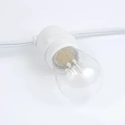 Novelty Lights Edison Outdoor String Lights With 25 In-Line Sockets White Wire 37.5 Feet -Lighting Specialty Shop GUEST 6b803a1e 449f 480a ac8d d1b3fab77c26