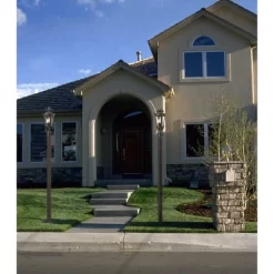 John Timberland Casa Marseille Vintage Outdoor Post Light Veranda Bronze Ornate Scroll 20 1/2" Champagne Hammered Glass For Exterior Desk House Porch -Lighting Specialty Shop GUEST 6bd38d08 d747 4618 9cf7 c8a99b8d58b2