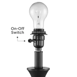 360 Lighting Joyce Modern Table Lamps 24" High Set Of 2 Black Metal White Linen Tapered Drum Shade For Bedroom Living Room Bedside Nightstand Office -Lighting Specialty Shop GUEST 6d24580c 31bb 4956 bf48 a08ed38a39e4