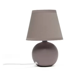 8.66" Petite Ceramic Orb Base Bedside Table Desk Lamp With Matching Tapered Drum Fabric Shade Gray - Creekwood Home 13 8.66" Petite Ceramic Orb Base Bedside Table Desk Lamp With Matching Tapered Drum Fabric Shade Gray - Creekwood Home -Lighting Specialty Shop GUEST 6f0ab48c 1ddd 406e 955b d31ae672c5f2