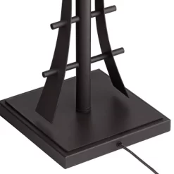 Robert Louis Tiffany Asian-Inspired Floor Lamp 62" Tall Bronze Iron Tiffany Style Jewel Tone Art Glass Shade For Living Room Reading Bedroom Office -Lighting Specialty Shop GUEST 7022ab91 8878 4ba4 9fb1 3403a026fff8