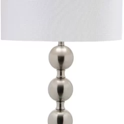 58.5" Reflections Stacked Ball Floor Lamp (Includes LED Light Bulb) Nickel - Safavieh -Lighting Specialty Shop GUEST 7180e08b b465 4c2c a339 bdaee618ceca