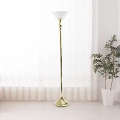1 Light Torchiere Floor Lamp With Marbleized Glass Shade Gold - Elegant Designs -Lighting Specialty Shop GUEST 72a49922 3470 4d81 bfa8 f36afca725fe