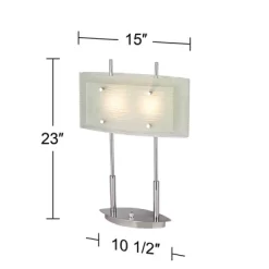 Possini Euro Design Charles Street Modern Desk Lamp 23" High Chrome Satin Nickel Frosted Slump Glass Shade For Bedroom Living Room Bedside Nightstand 12 Possini Euro Design Charles Street Modern Desk Lamp 23" High Chrome Satin Nickel Frosted Slump Glass Shade For Bedroom Living Room Bedside Nightstand -Lighting Specialty Shop GUEST 72f5eda7 e445 4ef1 bab7 c99c49fe11e9