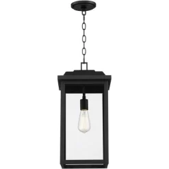 John Timberland Eastcrest Modern Outdoor Hanging Light Textured Black 21 1/2" Clear Glass For Post Exterior Barn Deck House Porch Yard Patio Outside -Lighting Specialty Shop GUEST 73bae5fa 0c68 431b 8ad1 c9f9d2ac0124
