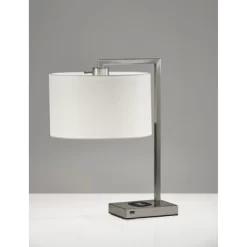 21.25" Austin Adessocharge Table Lamp Medium Silver - Adesso