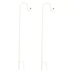 Set Of 2 Solar Outdoor Lights - Hanging Or Tabletop Rechargeable LED Lantern Set With 2 Shepherd Hooks For Outdoor Decor By Pure Garden (White) -Lighting Specialty Shop GUEST 7500f02f c7cf 42ed afc0 007388ae5103