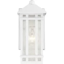 Kathy Ireland Sierra Craftsman Mission Outdoor Wall Light Fixture White 10 1/2" Frosted Seeded Glass For Post Exterior Barn Deck House Porch Yard Home 8 Kathy Ireland Sierra Craftsman Mission Outdoor Wall Light Fixture White 10 1/2" Frosted Seeded Glass For Post Exterior Barn Deck House Porch Yard Home -Lighting Specialty Shop GUEST 75e95450 aa85 461d 884b f9b51159b739