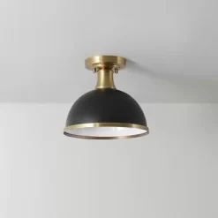 1-Light Beckett Semi-Flush Mount Pendant Brass/Matte Black - Globe Electric -Lighting Specialty Shop GUEST 79407c50 6c6f 414a 981c 0860b383ac0c
