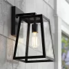 John Timberland Arrington Modern Outdoor Wall Light Fixture Mystic Black 13" Clear Glass For Post Exterior Barn Deck House Porch Yard Posts Patio Home