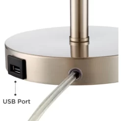 360 Lighting Heyburn Modern Accent Table Lamps 20" High Set Of 2 Brushed Nickel With USB And AC Power Outlet In Base White Cylinder Shade For Desk 13 360 Lighting Heyburn Modern Accent Table Lamps 20" High Set Of 2 Brushed Nickel With USB And AC Power Outlet In Base White Cylinder Shade For Desk -Lighting Specialty Shop GUEST 7afcd9c2 38ba 45db 9d8f 97492bd56cb6