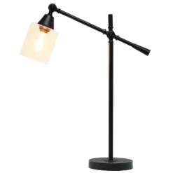 Tilting Arm Table Lamp Black - Elegant Designs
