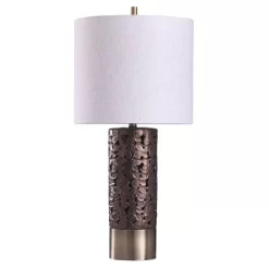 Chesham Floral Open Design Column Table Lamp With Drum Shade Brass - StyleCraft -Lighting Specialty Shop GUEST 7cc18773 27f9 452c be9e e2d85929e13e