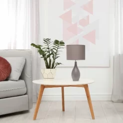 18.11" Traditional Standard Ceramic Dewdrop Table Desk Lamp With Matching Fabric Shade Gray - Creekwood Home 9 18.11" Traditional Standard Ceramic Dewdrop Table Desk Lamp With Matching Fabric Shade Gray - Creekwood Home -Lighting Specialty Shop GUEST 7d77c039 5fac 4b51 b613 753fa30c7908