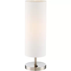 360 Lighting Heyburn Modern Accent Table Lamps 20" High Set Of 2 Brushed Nickel With USB And AC Power Outlet In Base White Cylinder Shade For Desk 14 360 Lighting Heyburn Modern Accent Table Lamps 20" High Set Of 2 Brushed Nickel With USB And AC Power Outlet In Base White Cylinder Shade For Desk -Lighting Specialty Shop GUEST 7dab853c 7b66 47df a821 8333e869dc97