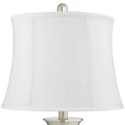 360 Lighting Seymore Modern Table Lamps 26" High Set Of 2 White Softback With USB Charging Port LED Touch On Off Silver Drum Shade For Bedroom Desk -Lighting Specialty Shop GUEST 807e5ba1 8374 4702 98cf 1f9f0a9bc4d6