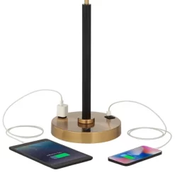 Possini Euro Design Carlyle Gold Black USB Desk Lamps Set Of 2 With Smart Socket -Lighting Specialty Shop GUEST 80e74b3c 36b2 4e1f 8bcd ad2faf4a1303