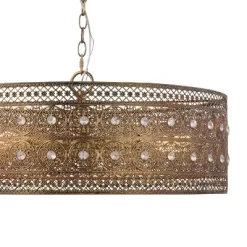 23.5" 3-Light Bryar Chandelier Brass/Crystal - River Of Goods -Lighting Specialty Shop GUEST 830fd5ed 98b0 4ac9 bb13 27c56cd8b712