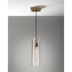 13.75" Dalton Pendant Ceiling Light Brass - Adesso
