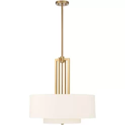 Possini Euro Design Sundry Warm Brass Pendant Chandelier 24" Wide Modern Double Drum Shades 4-Light Fixture For Dining Room House Foyer Kitchen Island 12 Possini Euro Design Sundry Warm Brass Pendant Chandelier 24" Wide Modern Double Drum Shades 4-Light Fixture For Dining Room House Foyer Kitchen Island -Lighting Specialty Shop GUEST 85306f37 58dd 4887 858b 85bfc76e49de