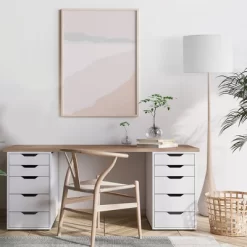 65" Kanana Faux Wood Floor Lamp With White Cotton Shade - Globe Electric -Lighting Specialty Shop GUEST 853d96b9 d9a9 428e a882 6571e00888af