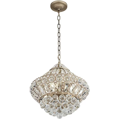 Vienna Full Spectrum Wallingford Antique Brass Chandelier 16" Wide French Crystal Glass 6-Light Fixture For Dining Room House Kitchen Island Entryway 7 Vienna Full Spectrum Wallingford Antique Brass Chandelier 16" Wide French Crystal Glass 6-Light Fixture For Dining Room House Kitchen Island Entryway - Image 7
