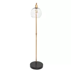 Metal And Wood Floor Lamp With Glass Globe Shade Gold - Storied Home -Lighting Specialty Shop GUEST 8875eb27 3b53 43b2 a17e f1f6e6ffc461