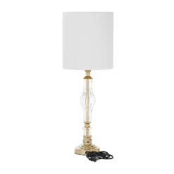 26" X 10" Glam Glass Table Lamp Gold - Olivia & May -Lighting Specialty Shop GUEST 88aeb7c7 402c 4033 a3bd dd1cc41cd8ce