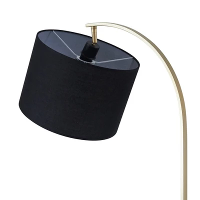 65" Lana Arc Floor Lamp With Table And USB Port Black - Teamson Home 4 65" Lana Arc Floor Lamp With Table And USB Port Black - Teamson Home - Image 4