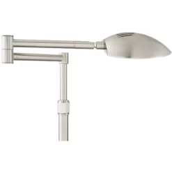 Possini Euro Design Eliptik Modern Desk Table Lamp 24 1/2" High Satin Nickel LED Swing Arm Adjustable Height For Bedroom Living Room Nightstand Office -Lighting Specialty Shop GUEST 8a7413ef 0643 4ac1 9f68 9f61cfe1a0ac