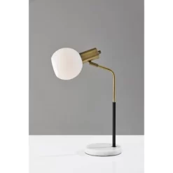 Corbin Desk Lamp Antique Brass Black - Adesso