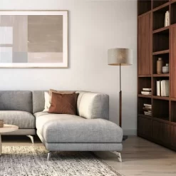 Ethan Floor Lamp Black/Walnut - Adesso