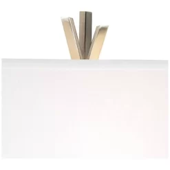 Possini Euro Design Modern Table Lamps 30" Tall Set Of 2 Brushed Steel Black White Linen Rectangular Shade For Living Room Family Bedroom -Lighting Specialty Shop GUEST 8eedfaeb 4e0f 44aa 975d b4b4c14379d0