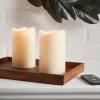 2pk 5" X 3" LED Flickering Flame Candle Cream - Threshold™