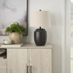 24" Ceramic Jug Farmhouse Table Lamp - Nourison
