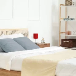 11.81" Traditional Petite Metal Stick Bedside Table Desk Lamp In Chrome With Fabric Shade Red - Creekwood Home -Lighting Specialty Shop GUEST 939f4d32 c55c 44da ba88 4dff508d493e