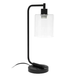 Modern Iron Desk Lamp With USB Port And Glass Shade - Lalia Home -Lighting Specialty Shop GUEST 949e2513 6a6a 49a1 a4cd 2b6a7910f37b