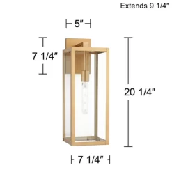 John Timberland Titan Modern Outdoor Wall Light Fixture Soft Gold 20 1/4" Clear Glass For Post Exterior Barn Deck House Porch Yard Posts Patio Home 13 John Timberland Titan Modern Outdoor Wall Light Fixture Soft Gold 20 1/4" Clear Glass For Post Exterior Barn Deck House Porch Yard Posts Patio Home -Lighting Specialty Shop GUEST 94c9cad9 c8f4 42d7 9547 d8f86e182951