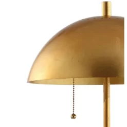 20.7" Metal Dome Table Lamp With Marble Base (Includes LED Light Bulb) Gold/White - Jonathan Y -Lighting Specialty Shop GUEST 95a3403d 42c6 4ab2 b2db a04adf2254ed