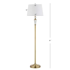 61" Crystal/Metal Harper Floor Lamp (Includes LED Light Bulb) Gold - JONATHAN Y -Lighting Specialty Shop GUEST 9732ea26 2517 4914 96a9 95bfcff042c0
