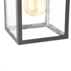 12.2" Metal/Seeded Glass Square Outdoor Wall Light Matte Black - LNC -Lighting Specialty Shop GUEST 97c544f3 1db1 4f30 ac26 8ca7fd8d5b99