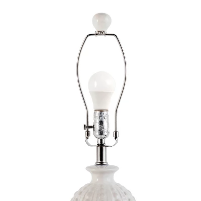 NuLOOM Flint Ceramic 30" Table Lamp Lighting - Cream 30" H X 15" W X 15"D 7 NuLOOM Flint Ceramic 30" Table Lamp Lighting - Cream 30" H X 15" W X 15"D - Image 7