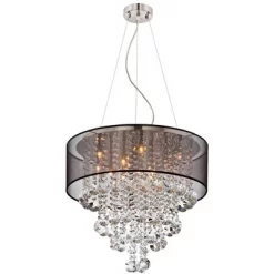 Possini Euro Design Bretton Brushed Nickel Chandelier 22" Wide Modern Clear Glass Crystal Black Sheer Shade 12-Light Fixture For Dining Room Kitchen 10 Possini Euro Design Bretton Brushed Nickel Chandelier 22" Wide Modern Clear Glass Crystal Black Sheer Shade 12-Light Fixture For Dining Room Kitchen -Lighting Specialty Shop GUEST 9a7dafd7 6c43 4ac0 88f5 aa1bccc504b5