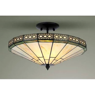 16" X 16" X 9" Tiffany Style Ann Pendant White - Warehouse Of Tiffany 2 16" X 16" X 9" Tiffany Style Ann Pendant White - Warehouse Of Tiffany - Image 2