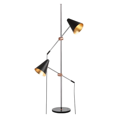 71" Reed Floor Lamp Black (Includes CFL Light Bulb) - Safavieh 3 71" Reed Floor Lamp Black (Includes CFL Light Bulb) - Safavieh - Image 3