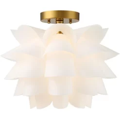 Possini Euro Design Modern Ceiling Light Semi Flush Mount Fixture White Flower Gold Metal 15 3/4" Wide Living Room Bedroom Kitchen 9 Possini Euro Design Modern Ceiling Light Semi Flush Mount Fixture White Flower Gold Metal 15 3/4" Wide Living Room Bedroom Kitchen -Lighting Specialty Shop GUEST 9caa153e a2a6 4cbb b7c7 151d401311d5