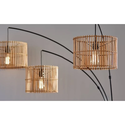 82" Cabana Collection 3-Arm Arc Lamp Black - Adesso 8 82" Cabana Collection 3-Arm Arc Lamp Black - Adesso - Image 8