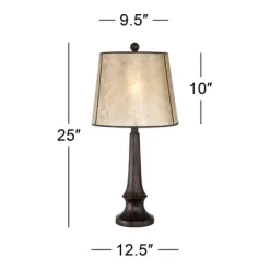 Franklin Iron Works Naomi Industrial Rustic Table Lamp 25" High Bronze With USB Charging Port Mica Shade For Bedroom Living Room Bedside Office Desk 11 Franklin Iron Works Naomi Industrial Rustic Table Lamp 25" High Bronze With USB Charging Port Mica Shade For Bedroom Living Room Bedside Office Desk -Lighting Specialty Shop GUEST a2443163 f56e 4db7 8a07 043e03776c2a
