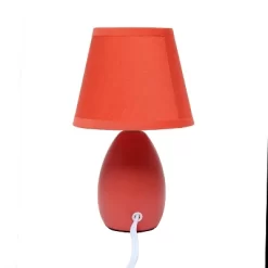 9.45" Petite Ceramic Oblong Bedside Table Desk Lamp With Matching Tapered Drum Shade Orange - Creekwood Home 17 9.45" Petite Ceramic Oblong Bedside Table Desk Lamp With Matching Tapered Drum Shade Orange - Creekwood Home -Lighting Specialty Shop GUEST a3b97f0a f307 497a 919d 6bb40c471255