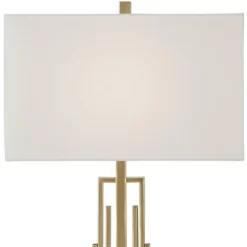 360 Lighting Sonia Modern Table Lamps 29 1/2" Tall Set Of 2 Gold Metal With Dual USB Charging Ports White Rectangular Shade For Bedroom Living Room 10 360 Lighting Sonia Modern Table Lamps 29 1/2" Tall Set Of 2 Gold Metal With Dual USB Charging Ports White Rectangular Shade For Bedroom Living Room -Lighting Specialty Shop GUEST a408ca61 4827 458c 832c 86ea5cab01a4